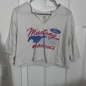 Ford Mustang White Graphic Tee